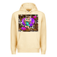 Pina Colada cupid and heart Premium Hoodie - AdoDesignShop