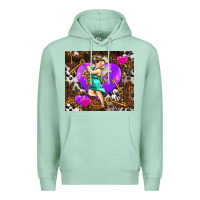 Seafoam cupid and heart Premium Hoodie - AdoDesignShop