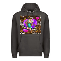 Smoke cupid and heart Premium Hoodie - AdoDesignShop