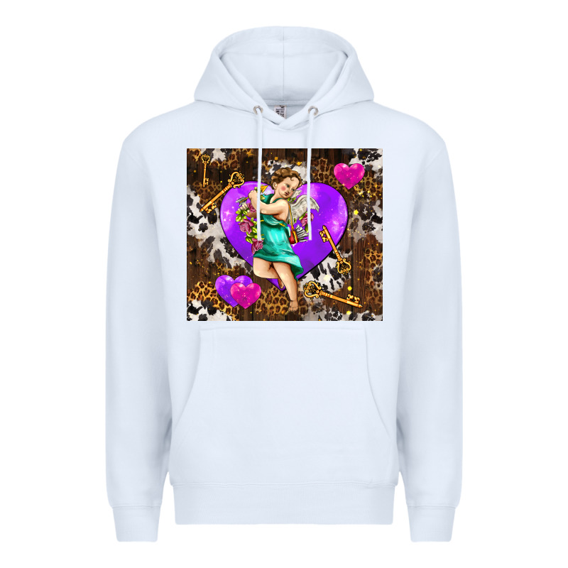 Cupid And Heart Premium Hoodie by AdoDesignShop | Teevron