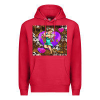 Cardinal cupid and heart Premium Hoodie - AdoDesignShop