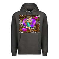 Charcoal Heather cupid and heart Premium Hoodie - AdoDesignShop