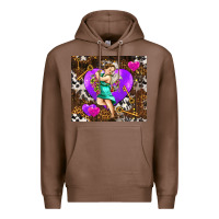 Chestnut cupid and heart Premium Hoodie - AdoDesignShop