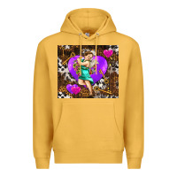 Mustard cupid and heart Premium Hoodie - AdoDesignShop
