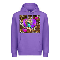 Purple cupid and heart Premium Hoodie - AdoDesignShop