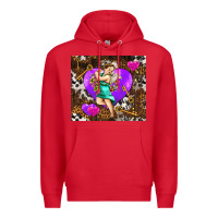 Red cupid and heart Premium Hoodie - AdoDesignShop