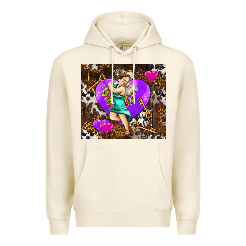 Cupid And Heart Premium Hoodie by AdoDesignShop | Teevron