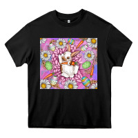 Black Easter Bunny Heavy Core Tee - CowhideDigitalArt