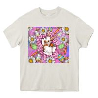Cream Easter Bunny Heavy Core Tee - CowhideDigitalArt