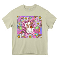 Mossy Easter Bunny Heavy Core Tee - CowhideDigitalArt