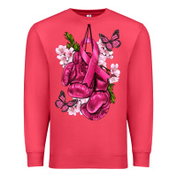 Cardinal Cancer Boxing Gloves with Ribbon Premium Sweatshirt - texasbilliewilder