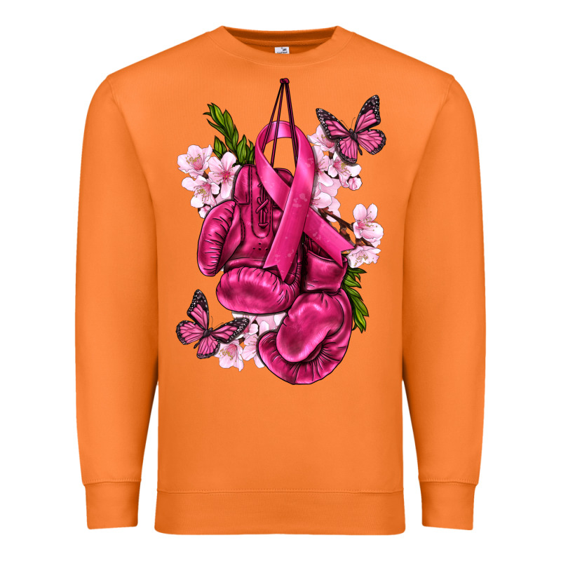 Cancer Boxing Gloves With Ribbon Premium Sweatshirt by texasbilliewilder | Teevron