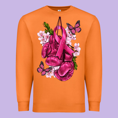 Cancer Boxing Gloves With Ribbon Premium Sweatshirt Designed By Texasbilliewilder