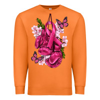 Carrot Cancer Boxing Gloves with Ribbon Premium Sweatshirt - texasbilliewilder