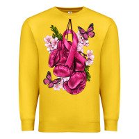 Lemon Cancer Boxing Gloves with Ribbon Premium Sweatshirt - texasbilliewilder