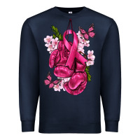 Navy Cancer Boxing Gloves with Ribbon Premium Sweatshirt - texasbilliewilder
