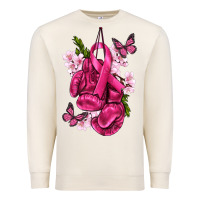 Sandshell Cancer Boxing Gloves with Ribbon Premium Sweatshirt - texasbilliewilder