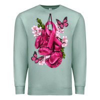 Seafoam Cancer Boxing Gloves with Ribbon Premium Sweatshirt - texasbilliewilder