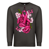 Smoke Cancer Boxing Gloves with Ribbon Premium Sweatshirt - texasbilliewilder