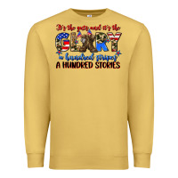 Antique Gold it's the guts and it's the glory a hundred stripes Premium Sweatshirt - Zillion Design Studio