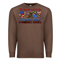 Chestnut it's the guts and it's the glory a hundred stripes Premium Sweatshirt - Zillion Design Studio