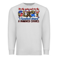 Dove Grey it's the guts and it's the glory a hundred stripes Premium Sweatshirt - Zillion Design Studio