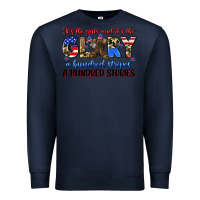Navy it's the guts and it's the glory a hundred stripes Premium Sweatshirt - Zillion Design Studio