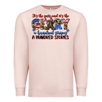 Pale Pink it's the guts and it's the glory a hundred stripes Premium Sweatshirt - Zillion Design Studio