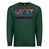Sports Green it's the guts and it's the glory a hundred stripes Premium Sweatshirt - Zillion Design Studio