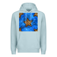 Blue Mist 4th of july leopard stars seamless pattern Premium Hoodie - BundleAndBundleShop