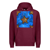 Burgundy 4th of july leopard stars seamless pattern Premium Hoodie - BundleAndBundleShop