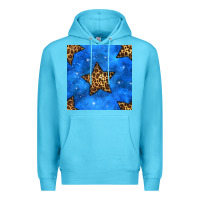 Ocean Blue 4th of july leopard stars seamless pattern Premium Hoodie - BundleAndBundleShop