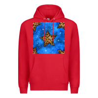 Red 4th of july leopard stars seamless pattern Premium Hoodie - BundleAndBundleShop