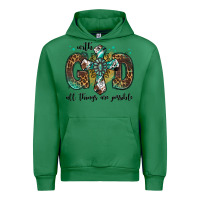 Emerald with god all things are possible gemstone cross Urban Hoodie - Jasminsmagicworld