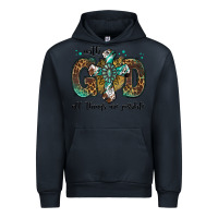 Navy with god all things are possible gemstone cross Urban Hoodie - Jasminsmagicworld