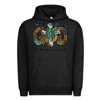 Pigment Black with god all things are possible gemstone cross Urban Hoodie - Jasminsmagicworld