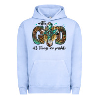 Pigment Grape Ice with god all things are possible gemstone cross Urban Hoodie - Jasminsmagicworld