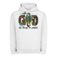 Pigment Lunar Rock with god all things are possible gemstone cross Urban Hoodie - Jasminsmagicworld