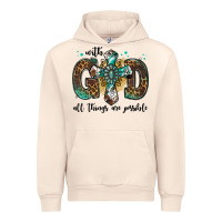 Sandshell with god all things are possible gemstone cross Urban Hoodie - Jasminsmagicworld