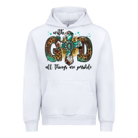 White with god all things are possible gemstone cross Urban Hoodie - Jasminsmagicworld