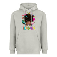 Moon Dust teacher afro messy bun Heavyweight Hoodie - texasbilliewilder