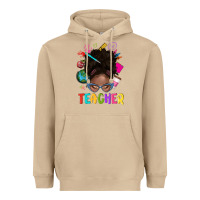 Mushroom teacher afro messy bun Heavyweight Hoodie - texasbilliewilder