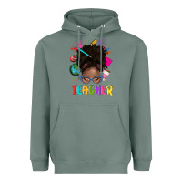Sage teacher afro messy bun Heavyweight Hoodie - texasbilliewilder