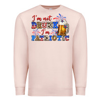 Pale Pink i'm not drunk i'm patriotic zillion Premium Sweatshirt - Zillion Design Studio