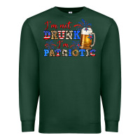 Sports Green i'm not drunk i'm patriotic zillion Premium Sweatshirt - Zillion Design Studio