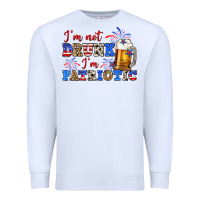 White i'm not drunk i'm patriotic zillion Premium Sweatshirt - Zillion Design Studio