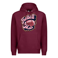 Burgundy football mom Premium Hoodie - JahusDesignShop