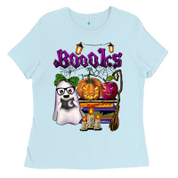 Baby Blue boooks Ladies Tee - BarkalooDesign