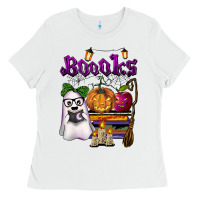 White boooks Ladies Tee - BarkalooDesign