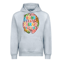 Heather Grey going to therapy is cool Urban Hoodie - NancyCooperArtShop